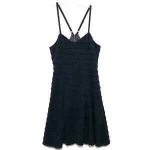 Jay Godfrey Little Black Mini Dress Womens 0 Strappy Exposed Zip Back Halter
